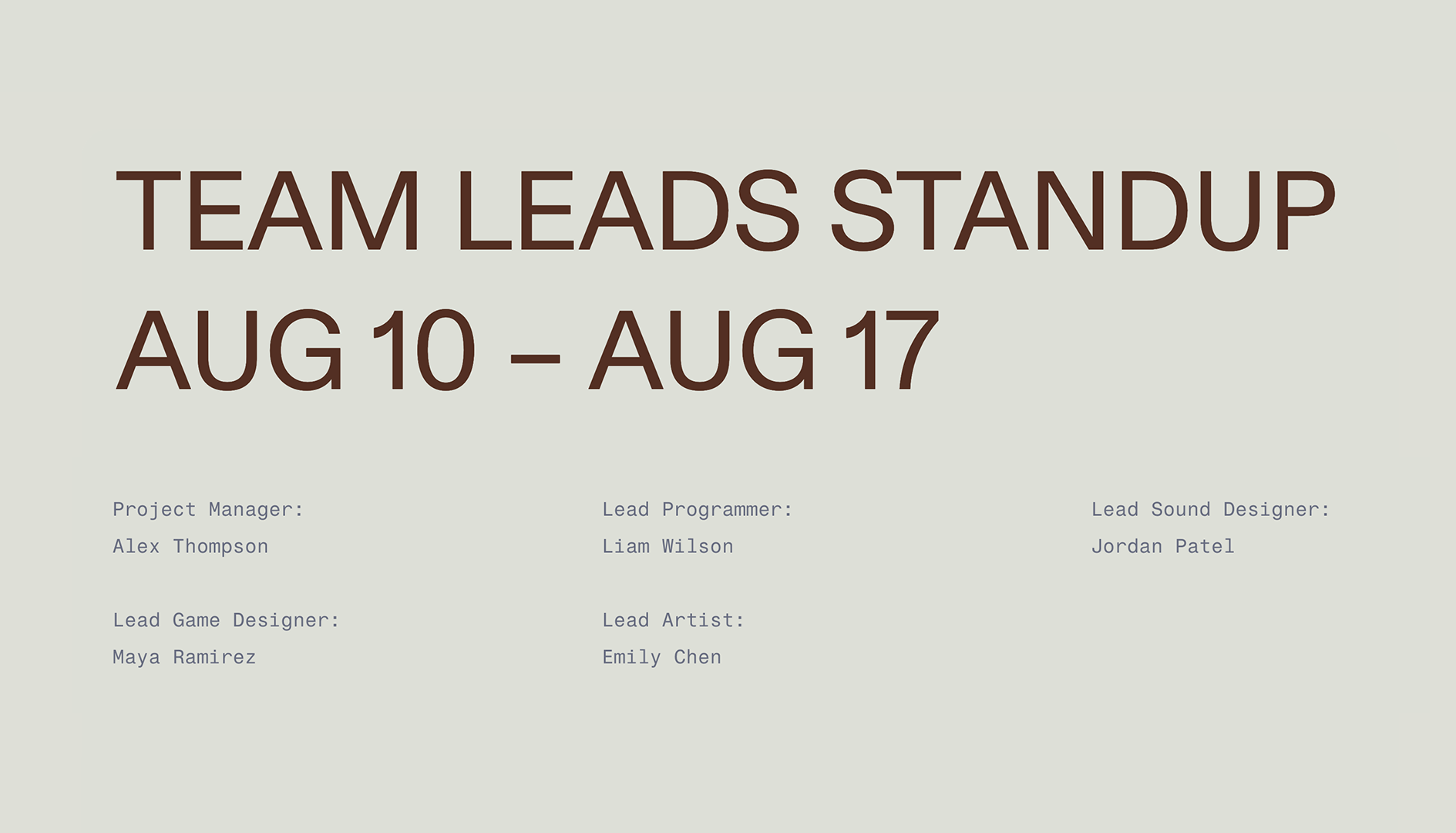 Team Leads Standup - Top