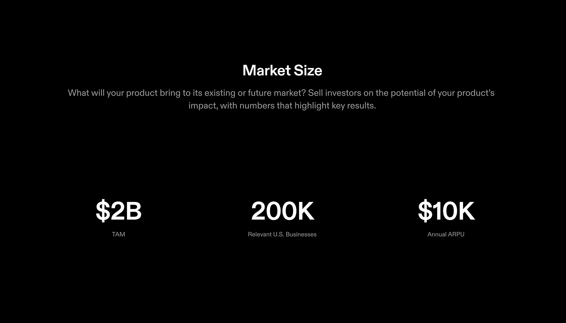 Early Stage Seed Pitch Deck - Market Size