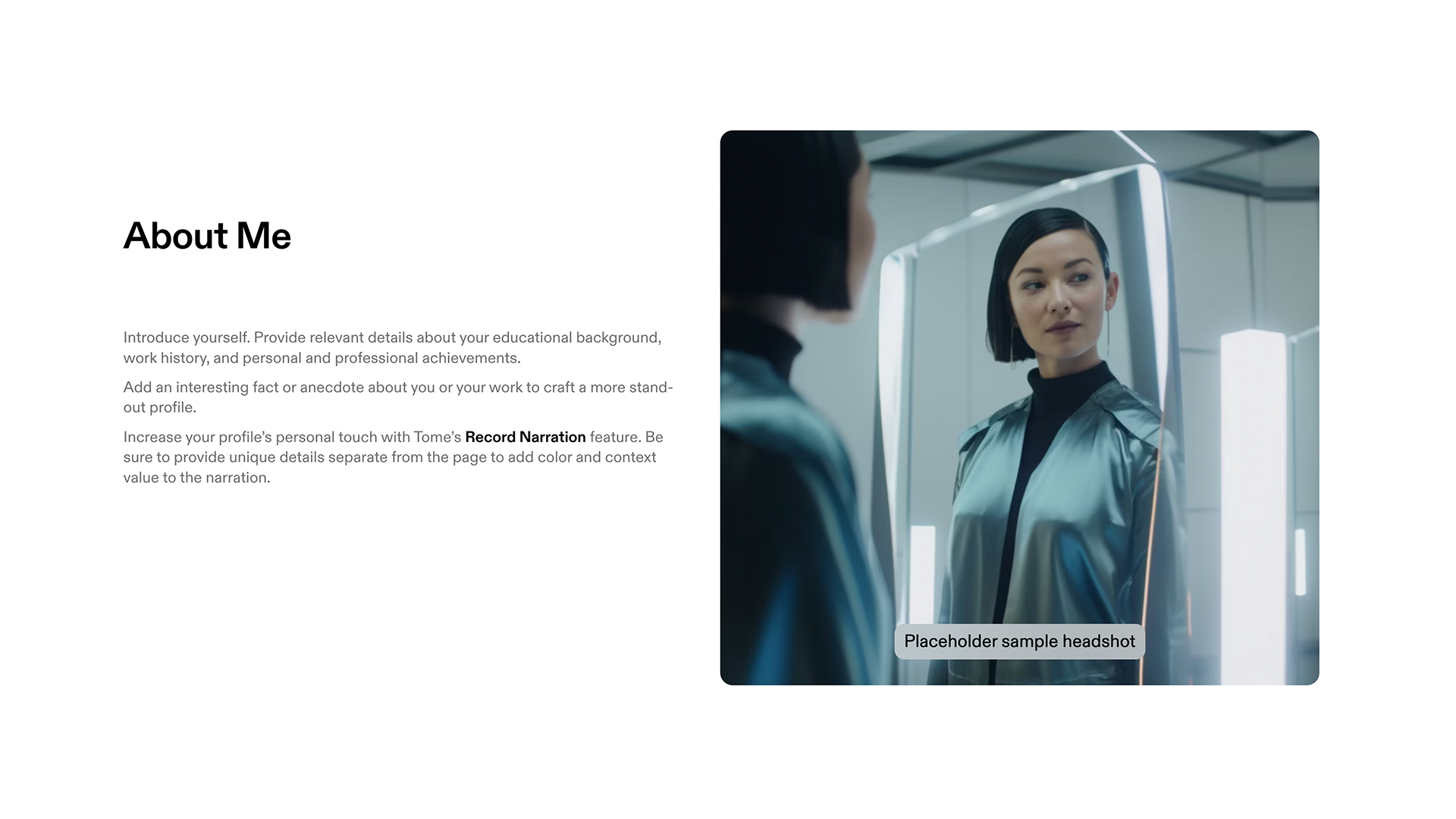 Consultancy Portfolio Template - About Me