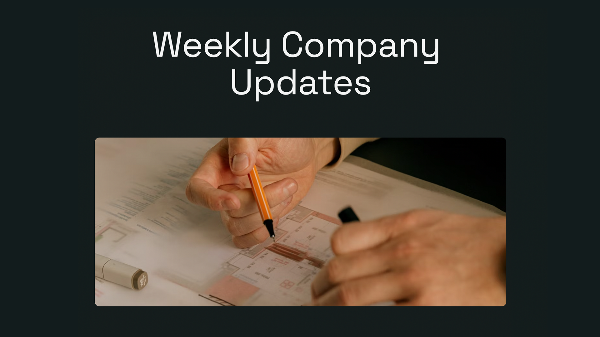 Weekly Company Update Template - Landing