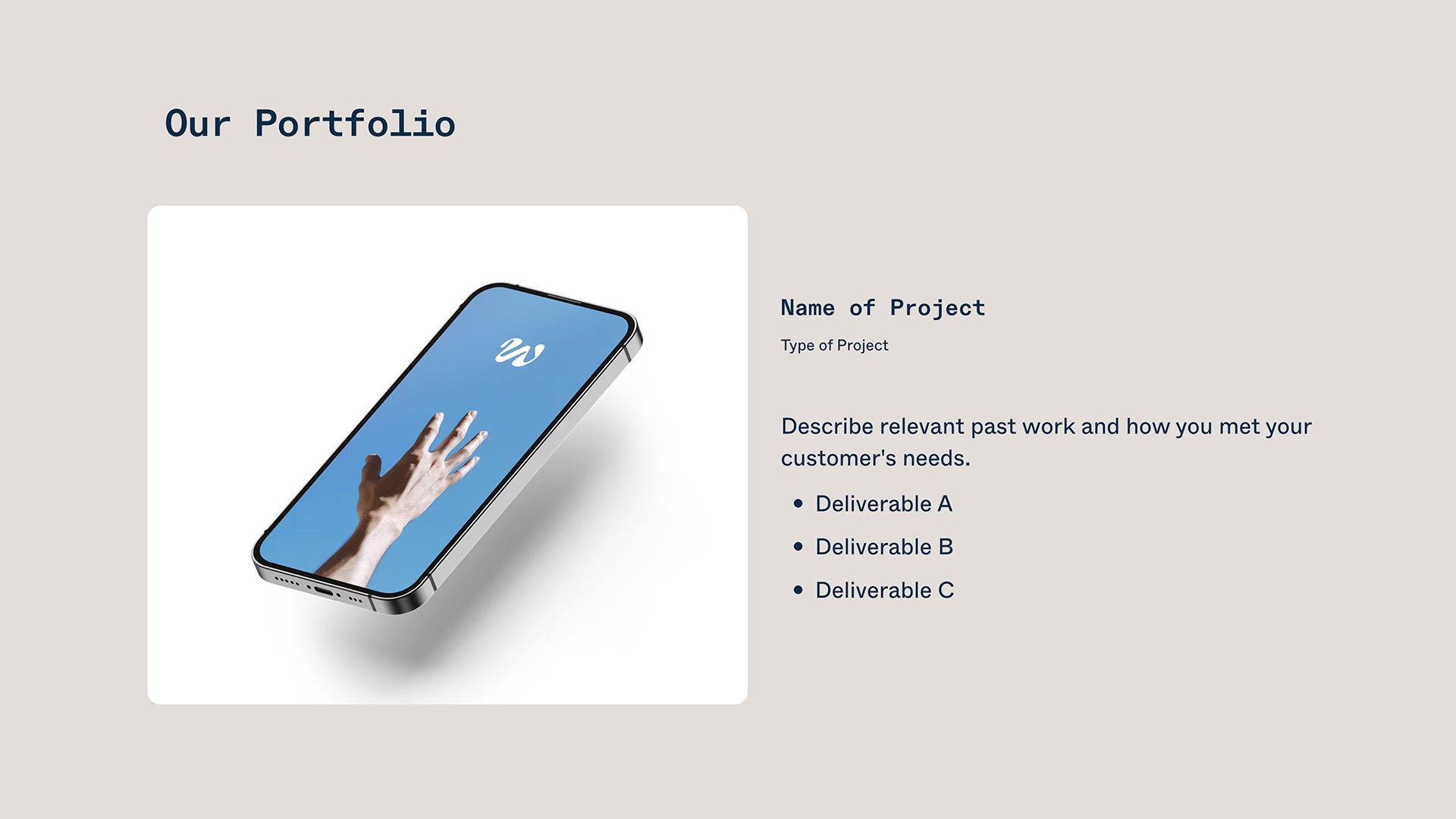 Project Proposal Template - Our Portfolio