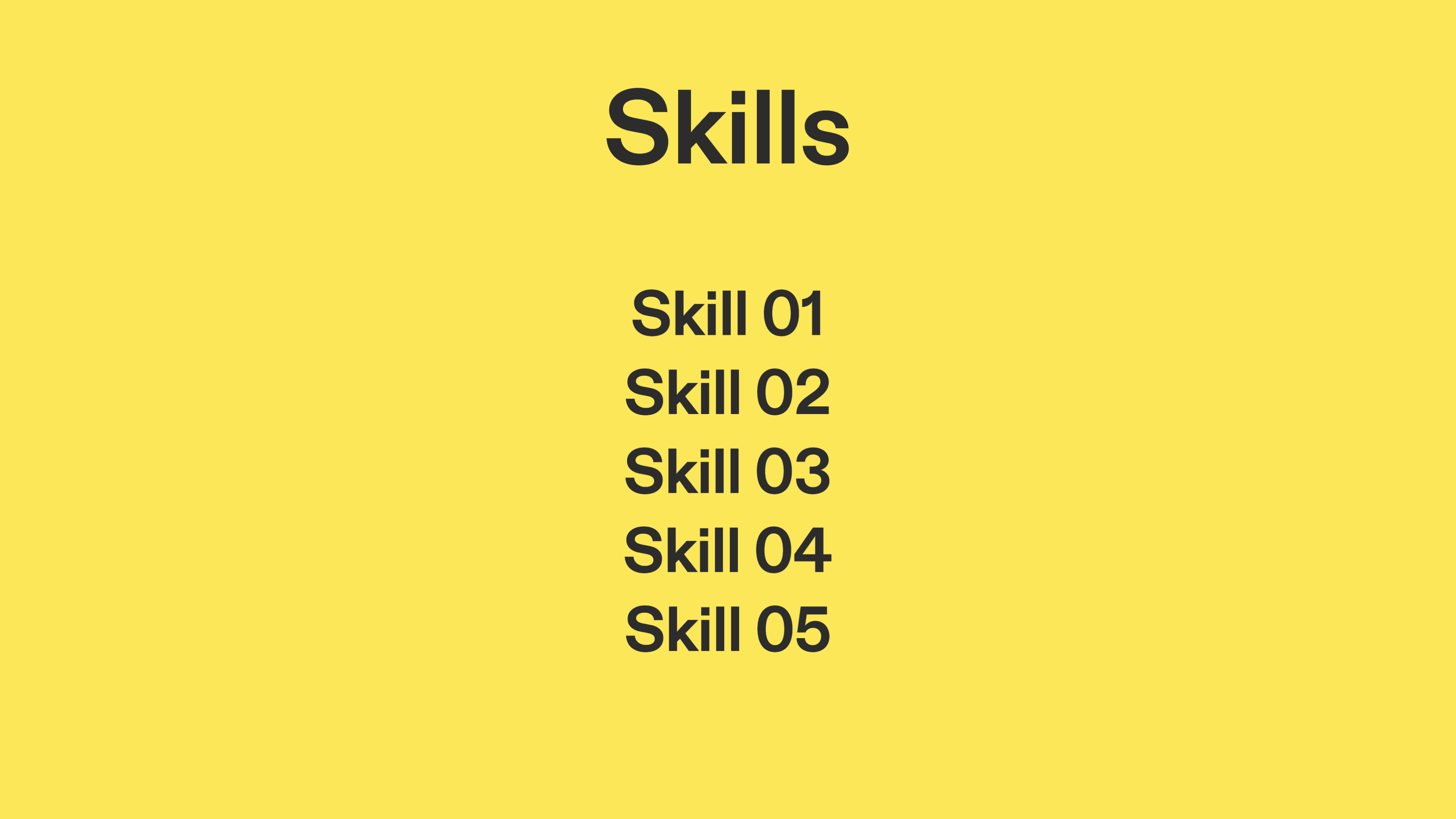 CV — Skills Section