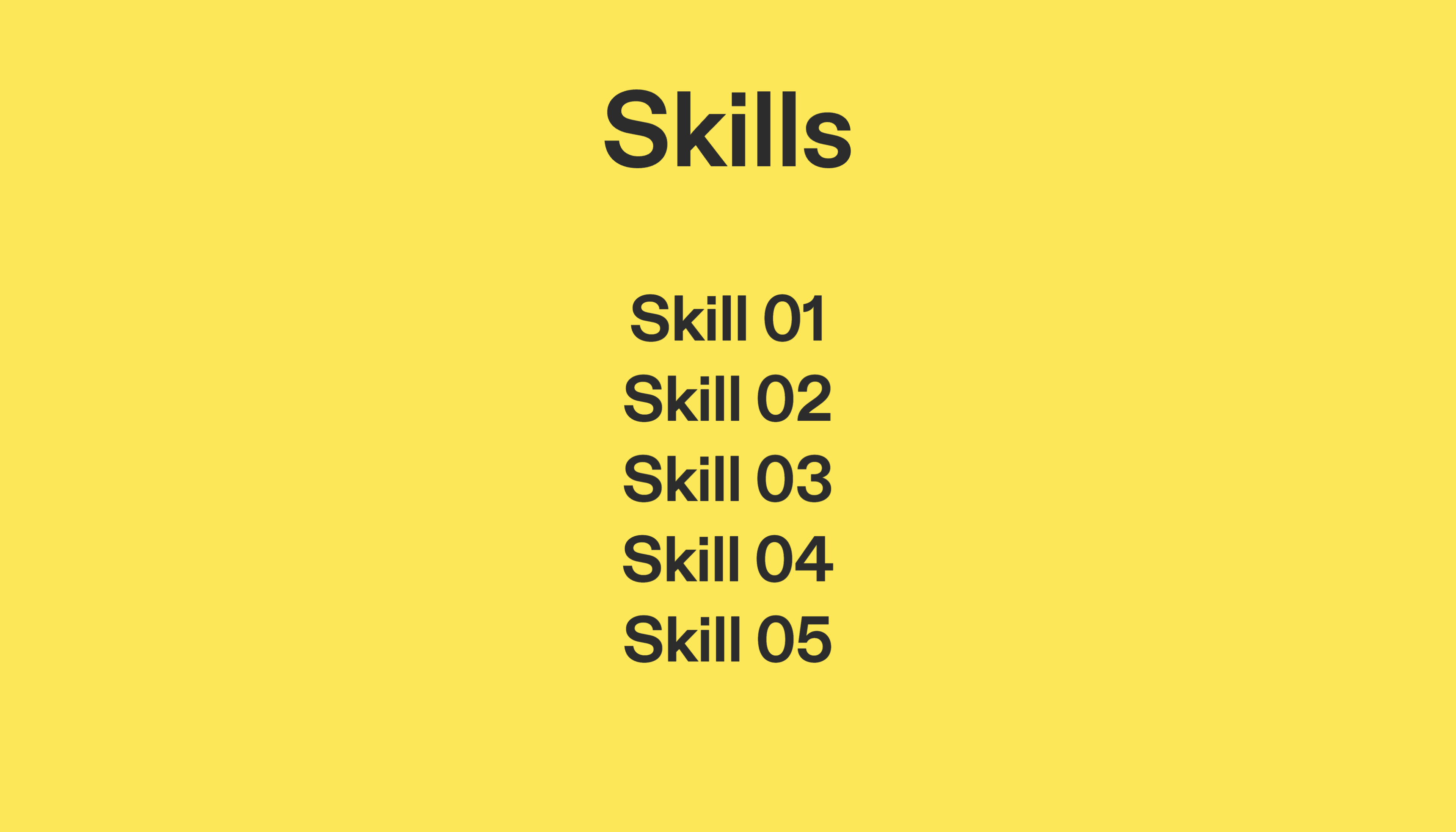 CV — Skills Section