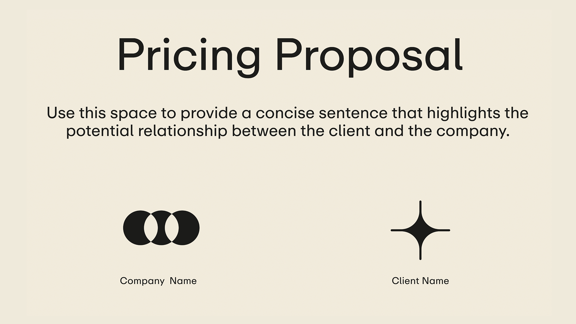 Pricing Proposal - Title