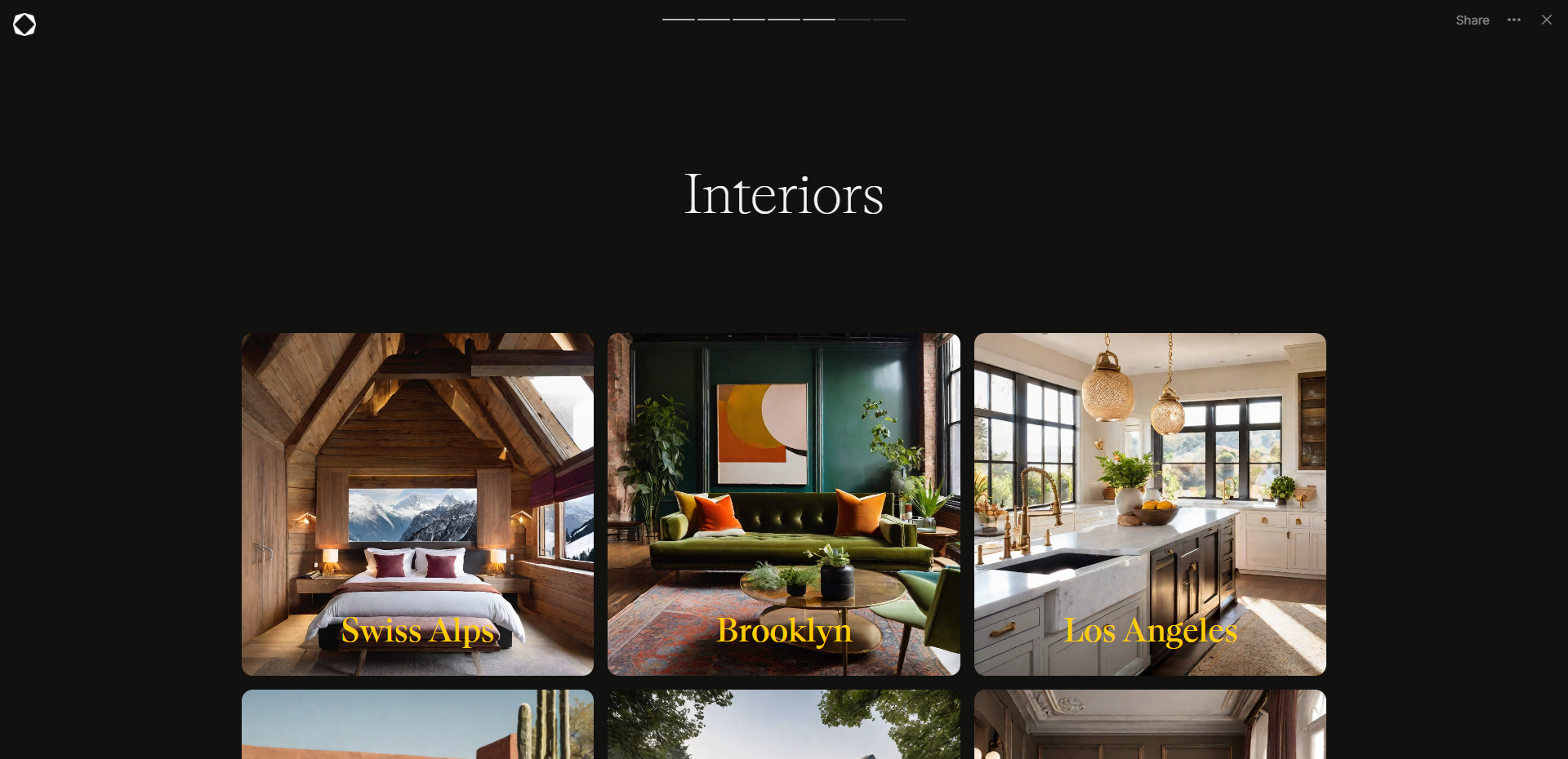 Interior Design Portfolio - Previous Work Collage