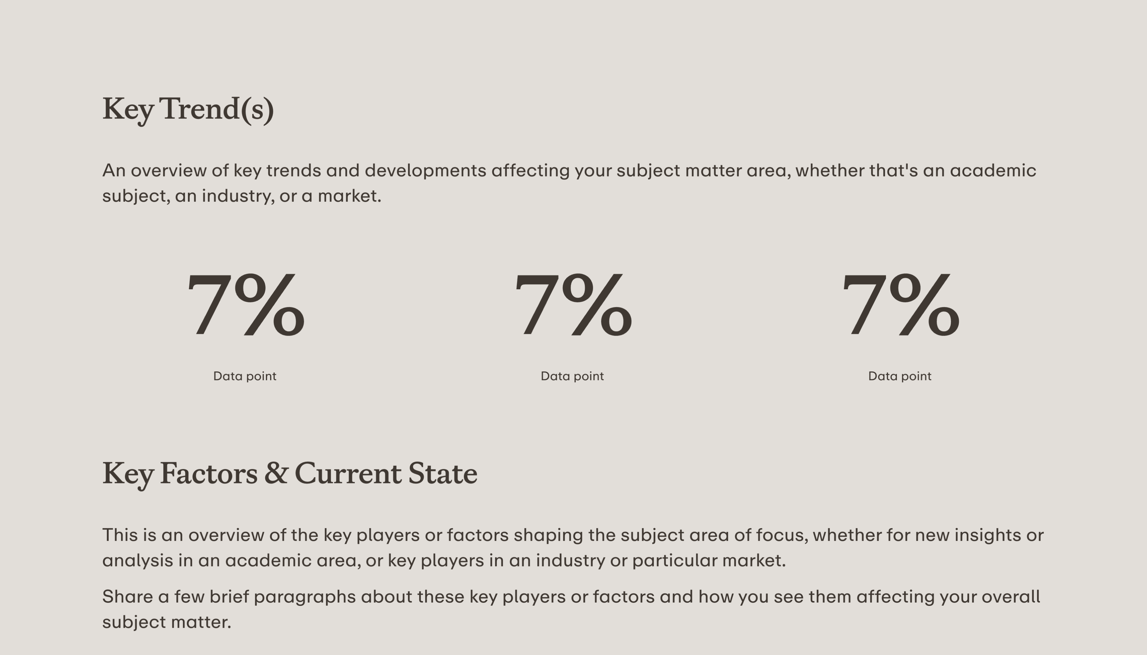Research Report Template – Key Trends Section