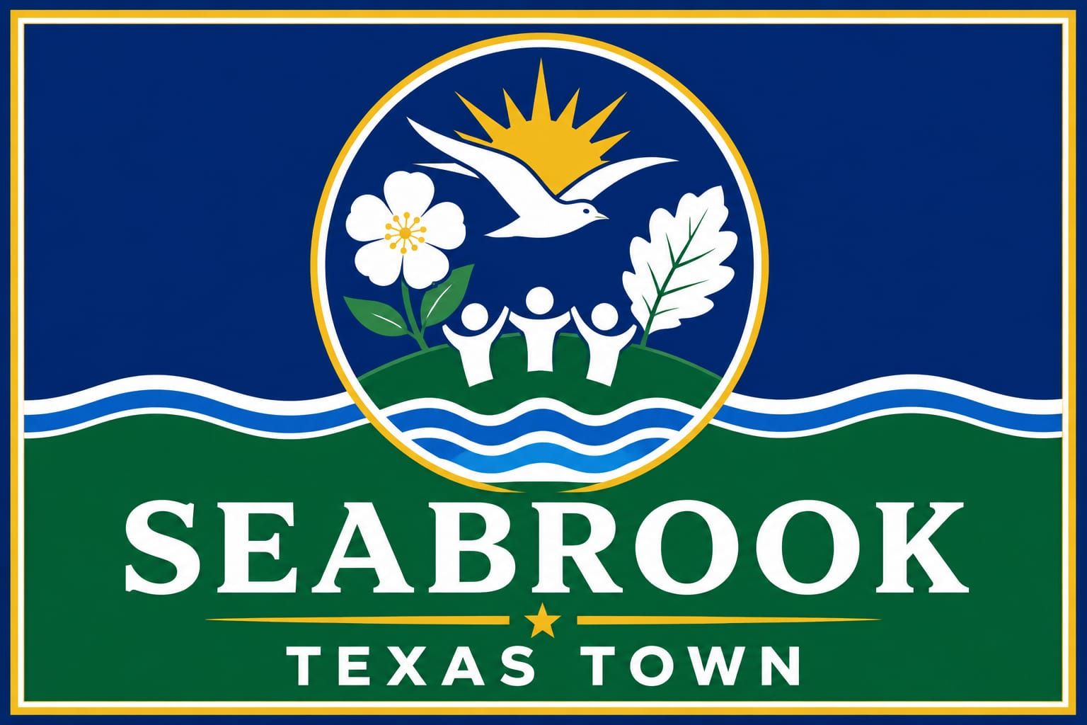 Seabrook Texas Town Flag #3