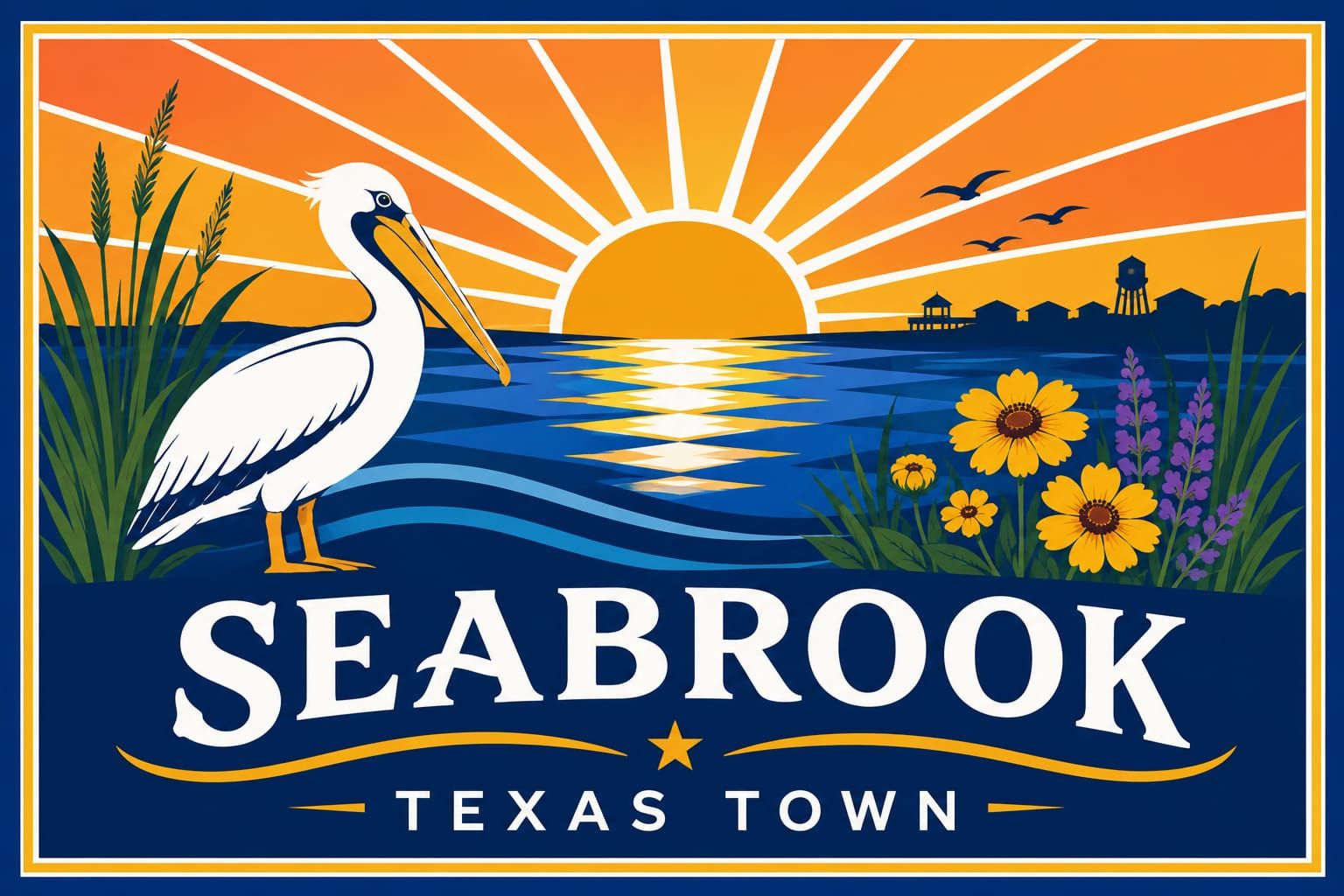 Seabrook Texas Town Sign #10