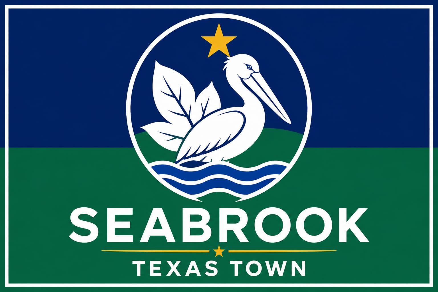 Seabrook Texas Town Flag #1