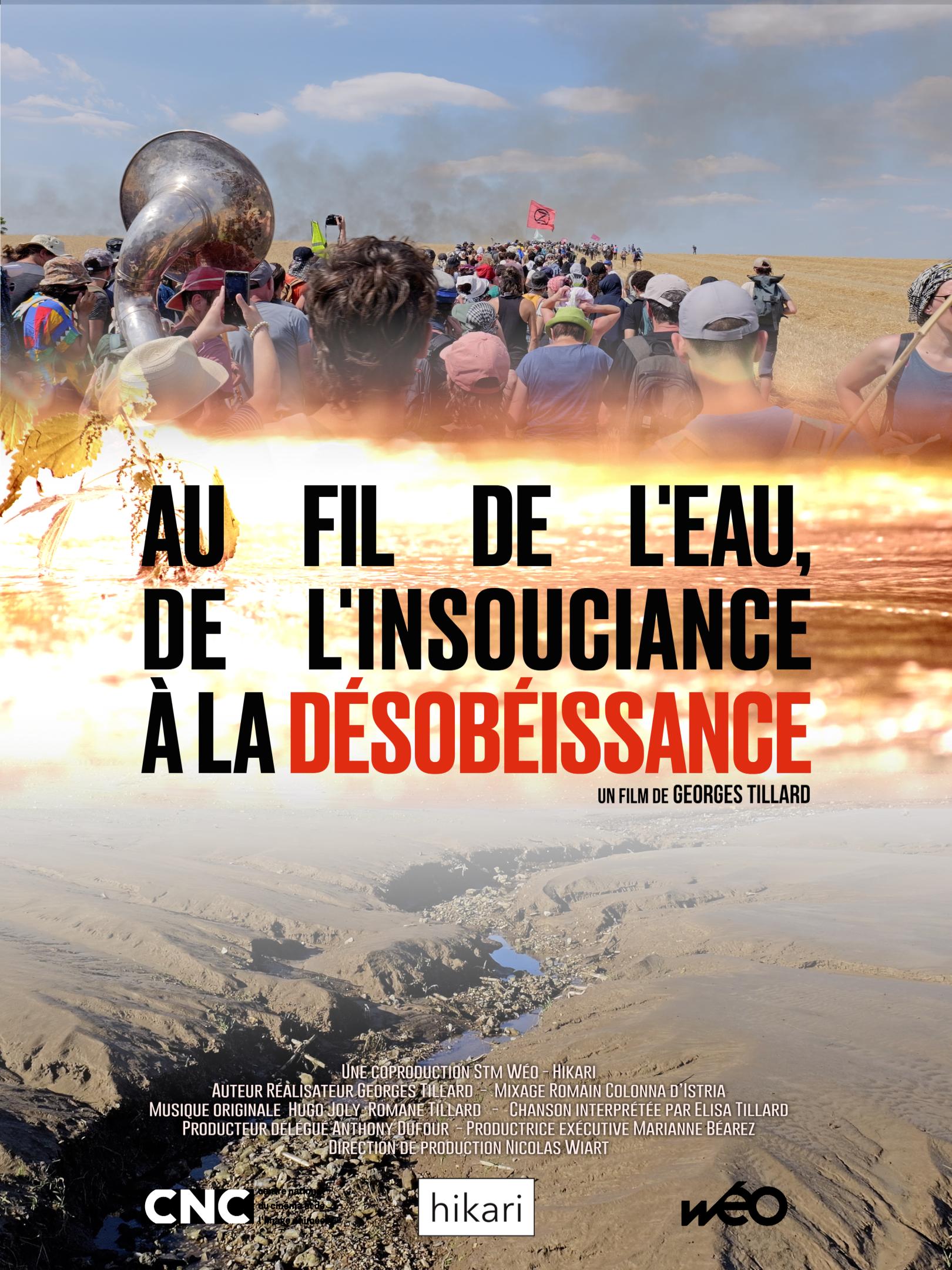 Affiche du film Au fil de l'eau, de l'insouciance à la désobéissance, de Georges Tillard