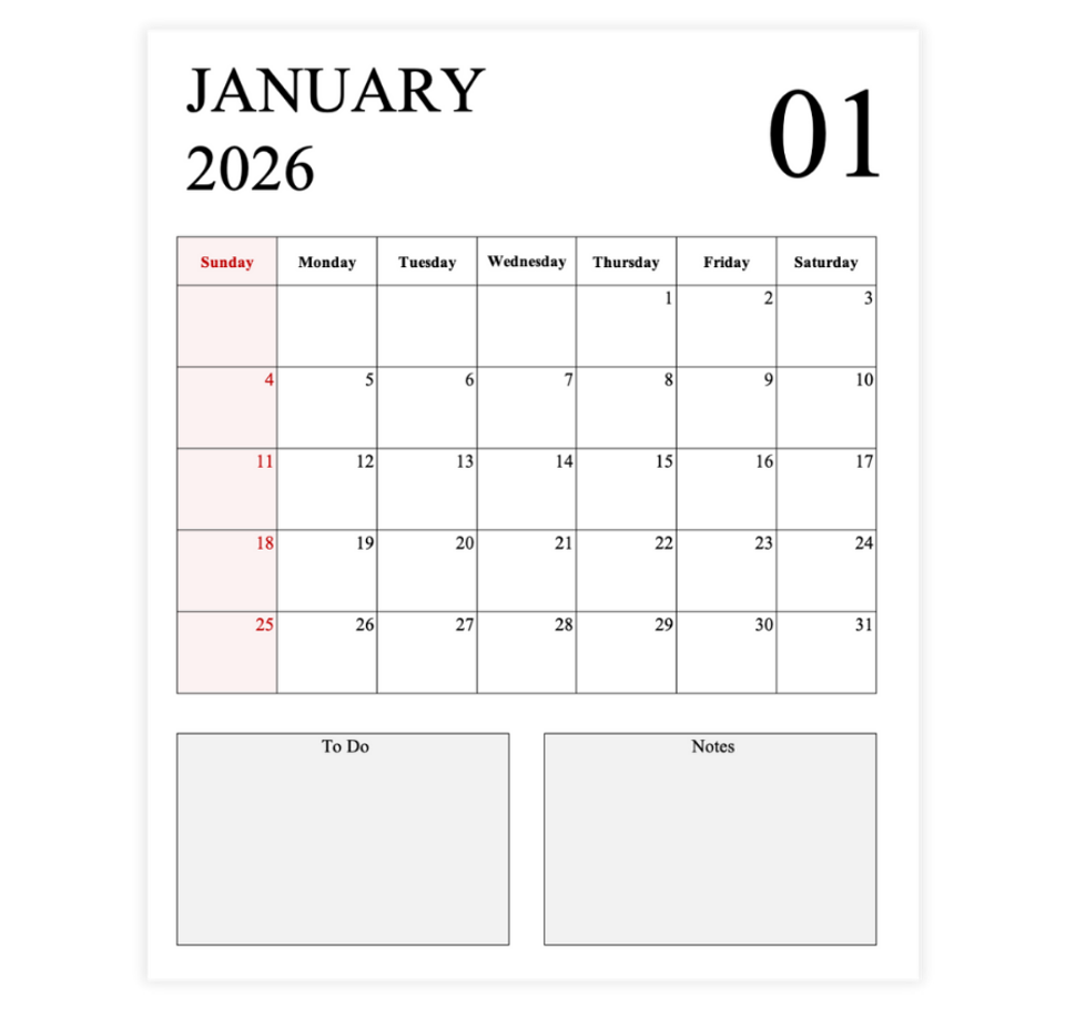 Free Calendar Templates 2026 - Printable Monthly & Yearly Calendars ...