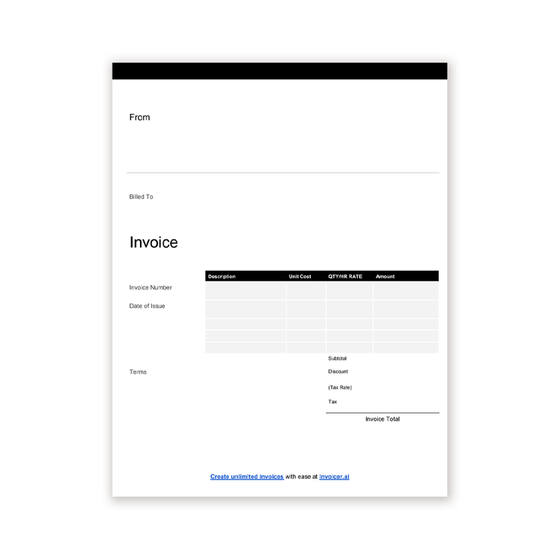 Blank Invoice Template