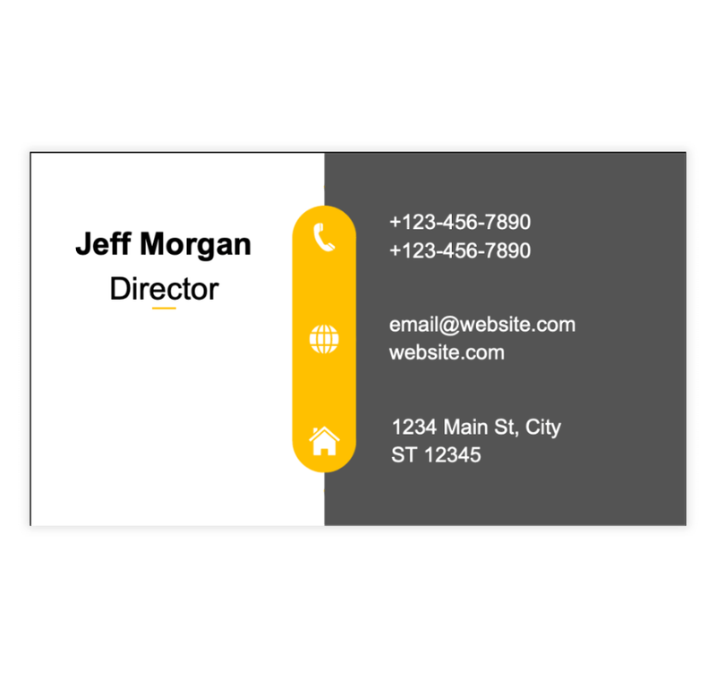 Orange and Gray Modern Business Card Template