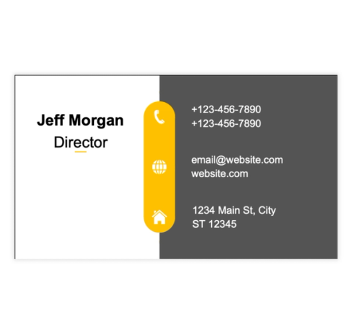 Download Now Orange and Gray Modern Business Card Template