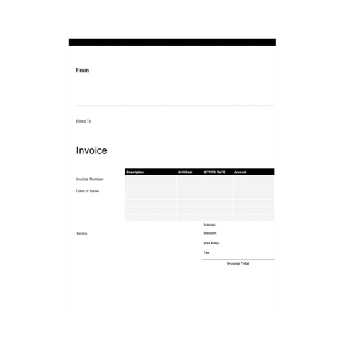 Download Now PDF Invoice Template