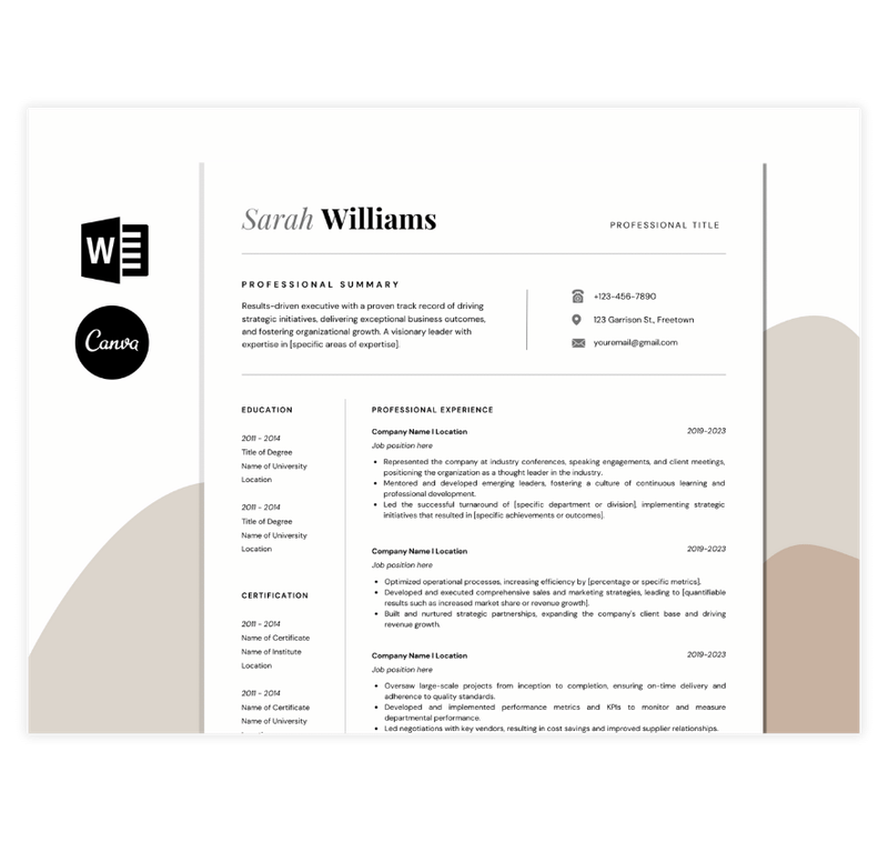 Clean Resume Template (with cover letter and thank you letter)