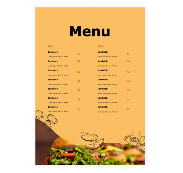 Free Menu Templates