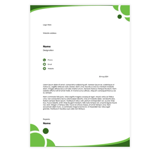 Download Now Clean Green Letter Template