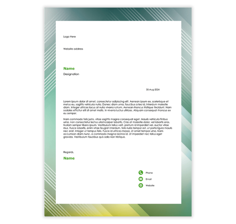 Abstract Letter Template