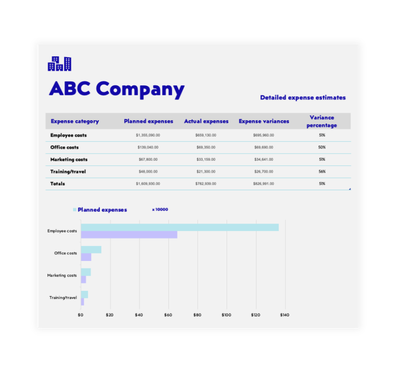 Business Expense Budget Modern Template