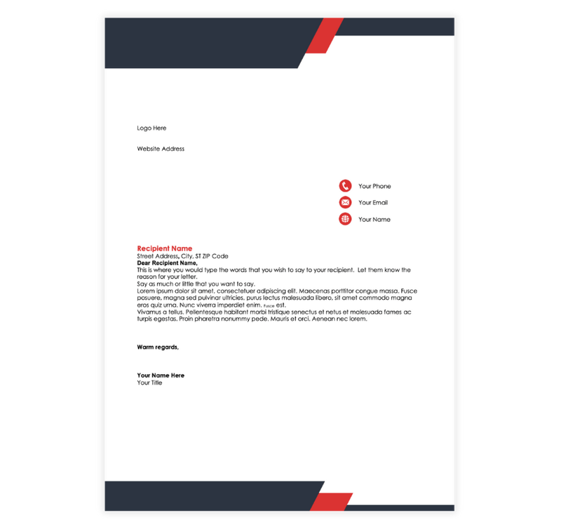 Business Letter Template