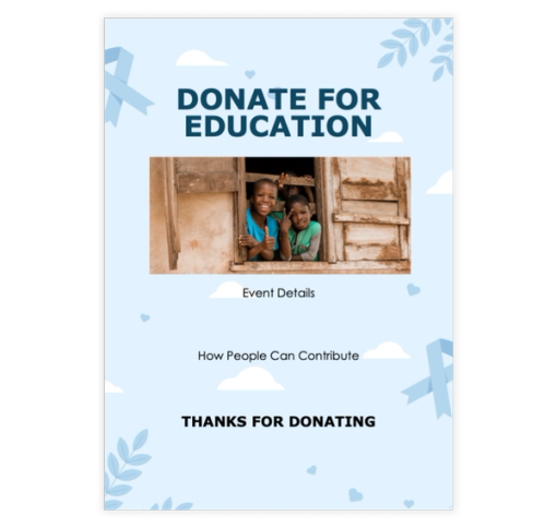 Download Now Fundraising Events Flyer Template