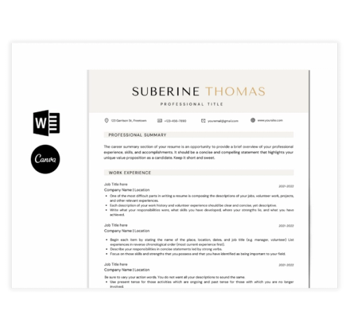 Download Now Light Header Resume Template with Cover Letter and Thank You Letter