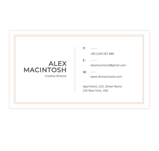 Download Now Gold and White Horizontal Business Card Template