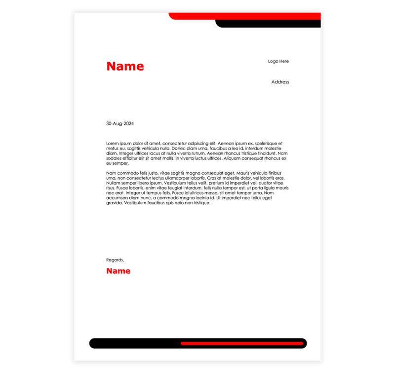 Modern Letter Template