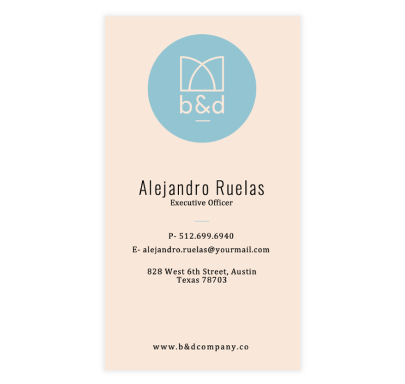 Blue and Beige Business Card Template