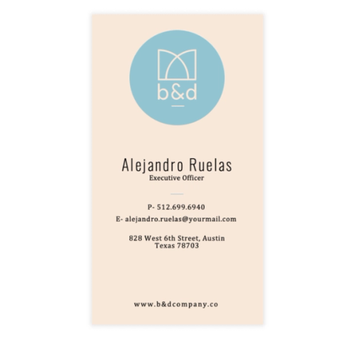 Download Now Blue and Beige Business Card Template