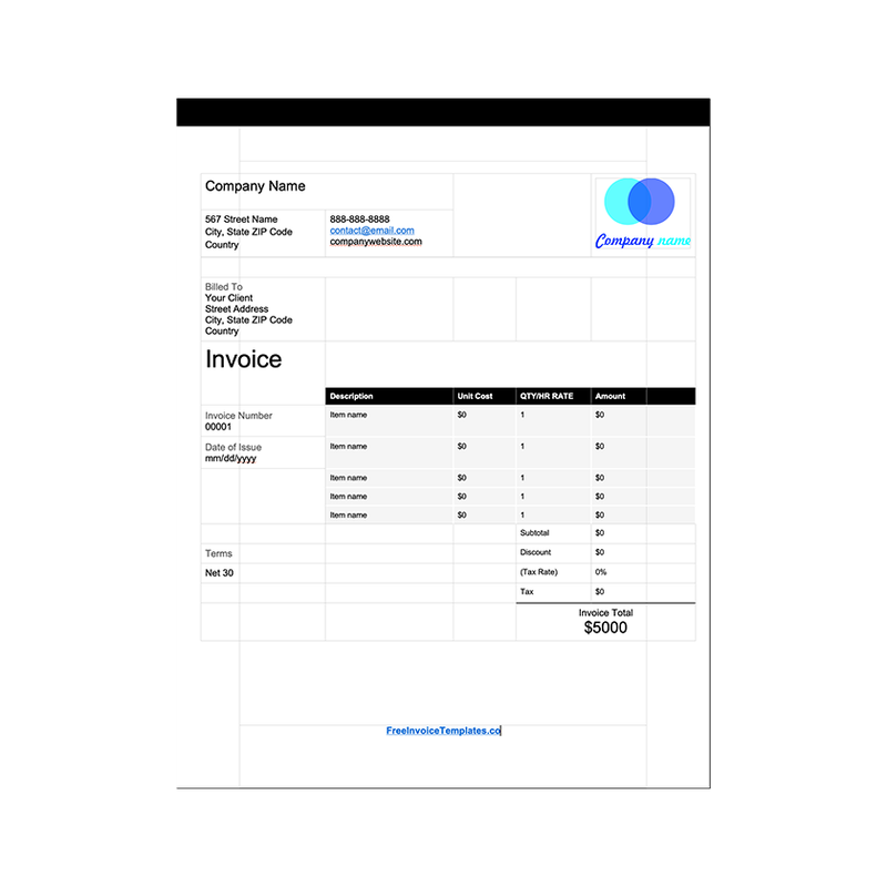 Open Office Invoice Template