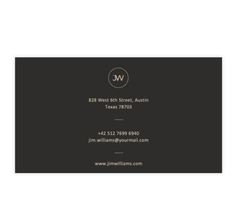 Black and Gold Aesthetic Business Card Template 