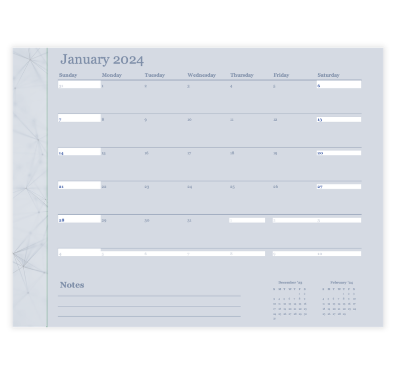 Print January Calendar
