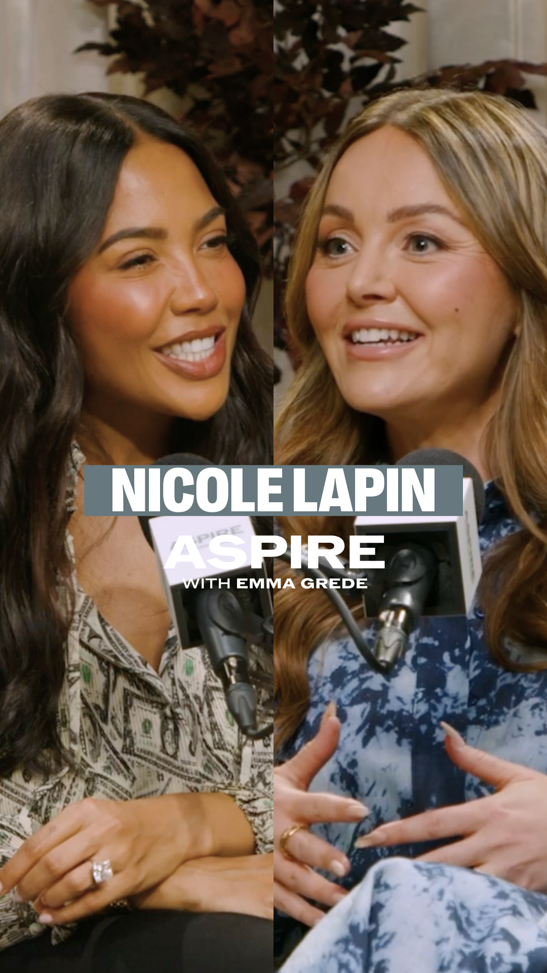 aspire with emma grede poster with a woman holding a phone