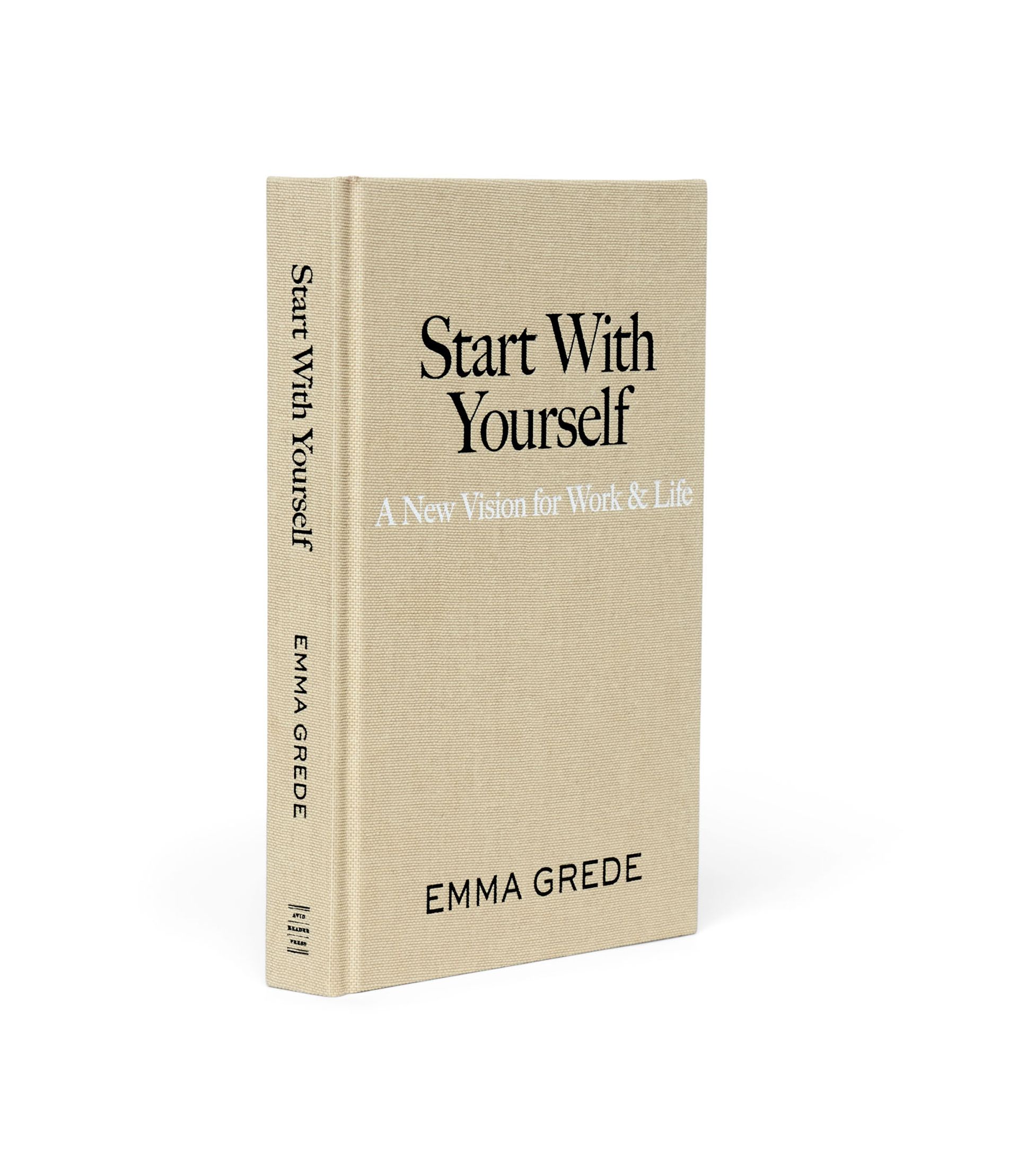 The book "Start With Yourself: A New Vision for Work & Life" by Emma Grede, with a beige cover.