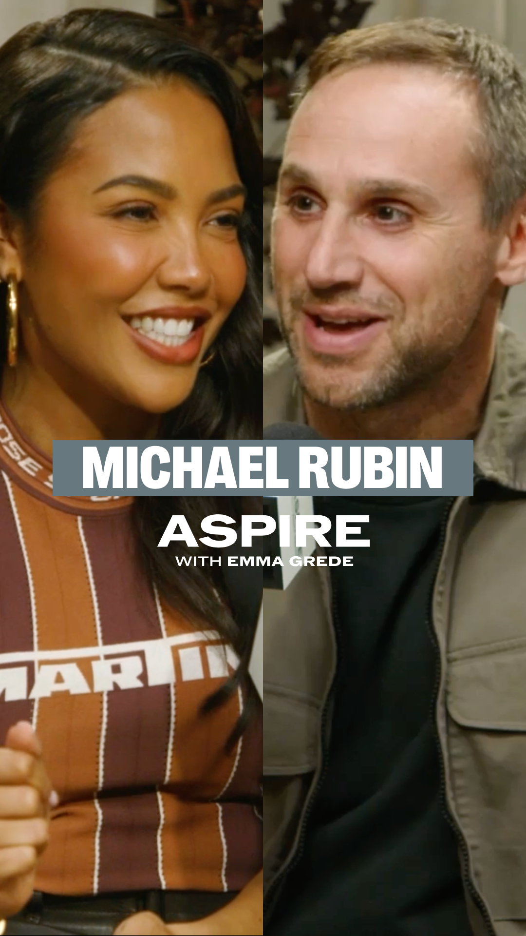 aspire with emma grede poster with a woman holding a phone