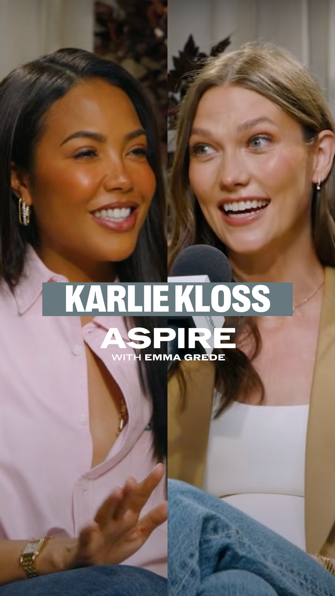 aspire with emma grede poster with a woman holding a phone