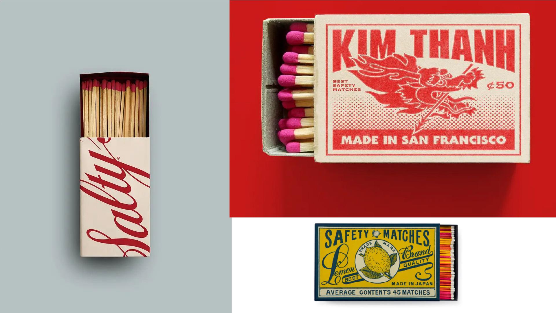 matchboxes with designs