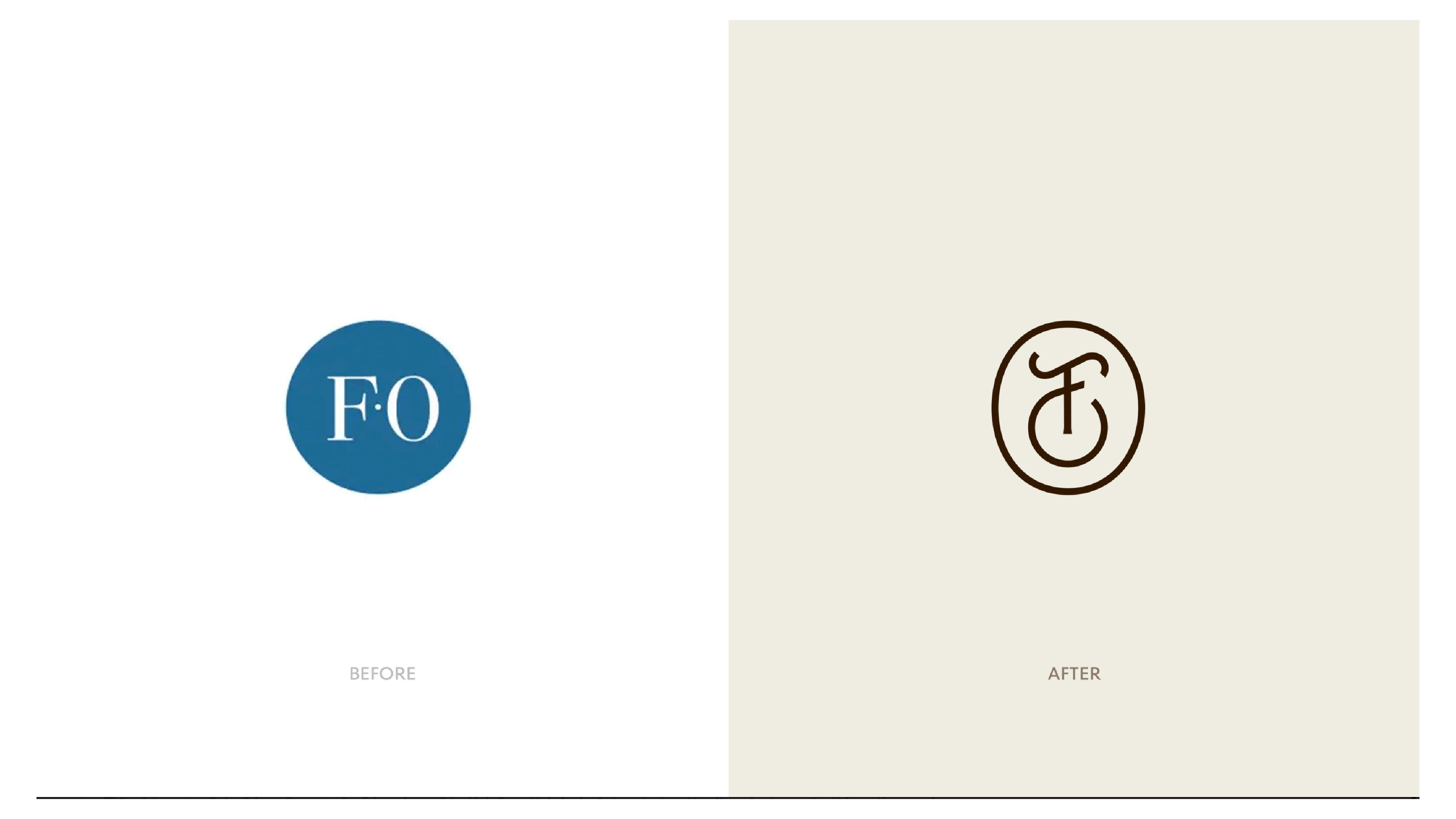 Law firm logo before and after