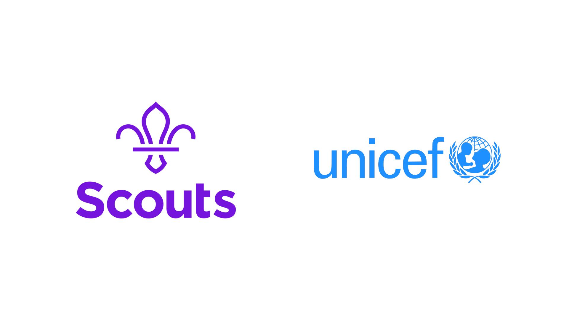 scouts and Unicef charities logos
