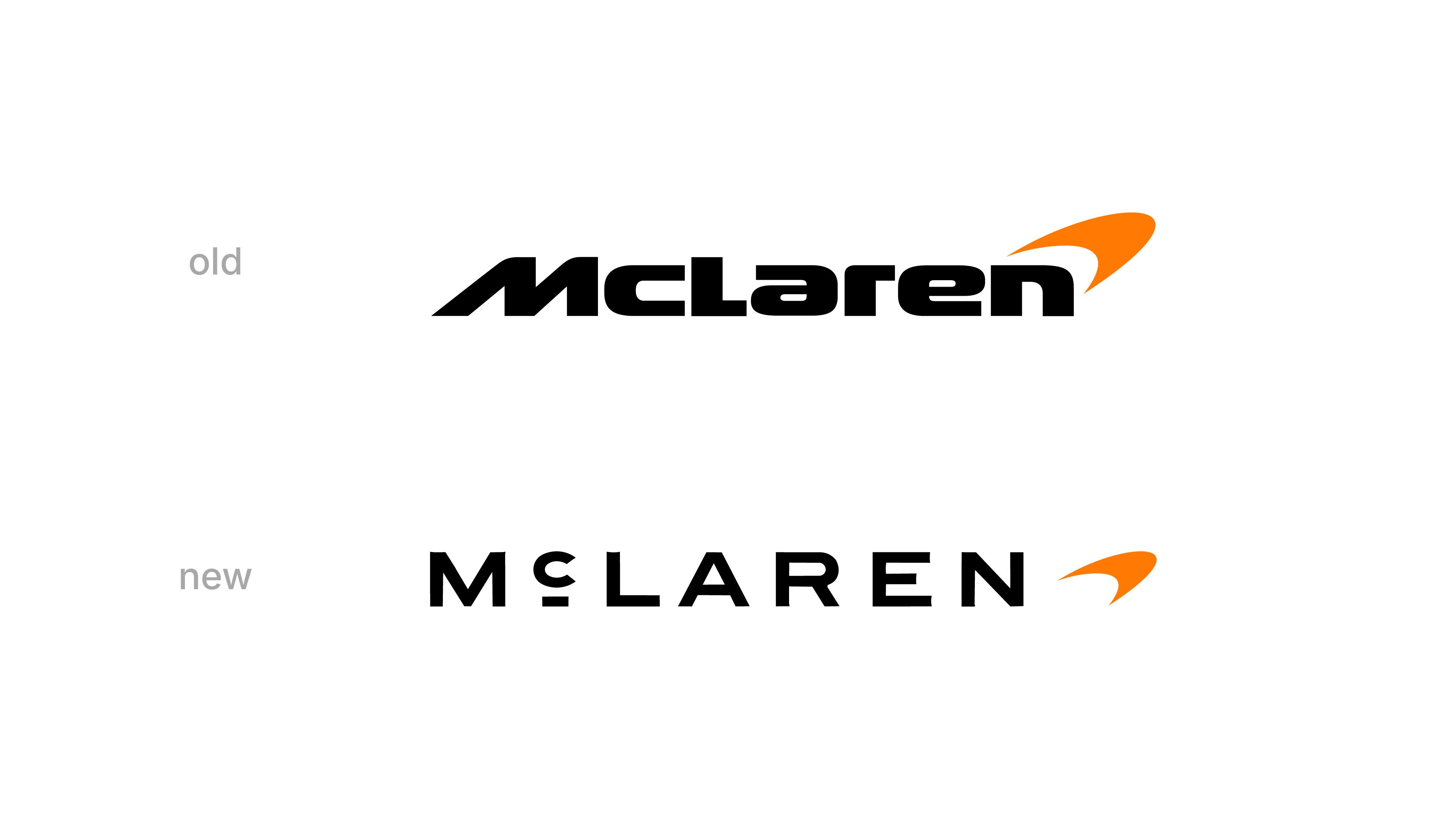 Mclarens new 2026 logo vs the old logo