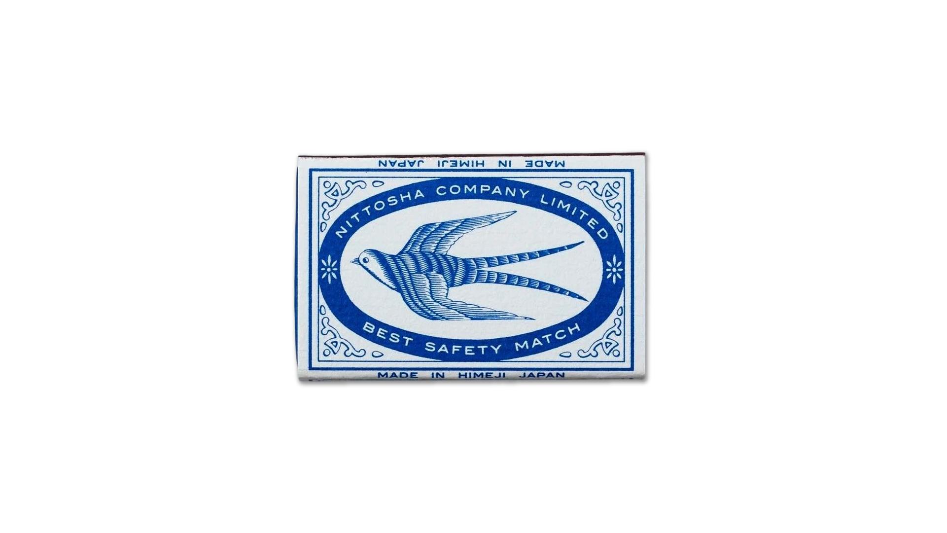 matchbox with bird design