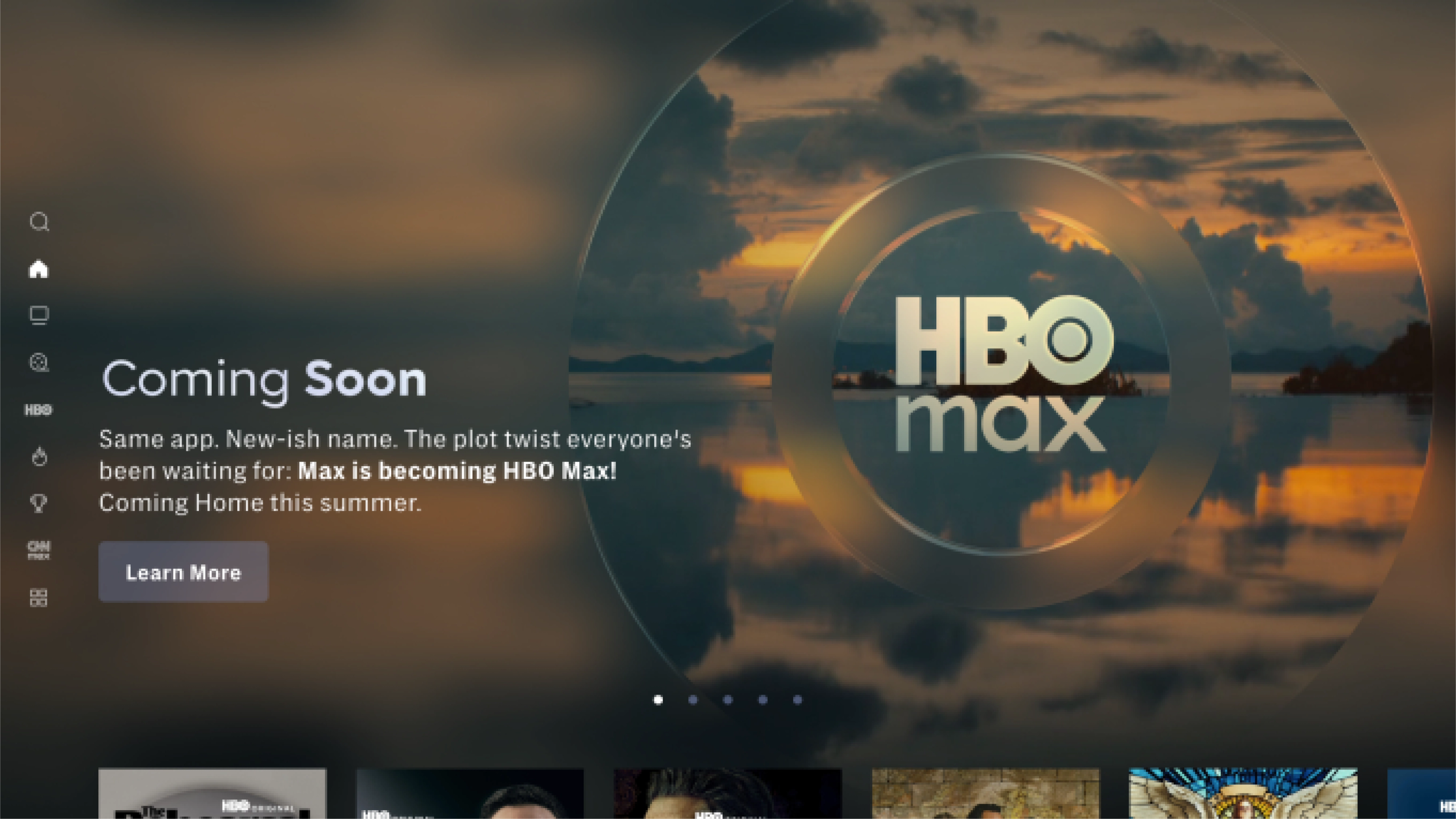 HBO Max app interface announcing that Max is becoming HBO Max again, highlighting the streaming platform’s constant name changes