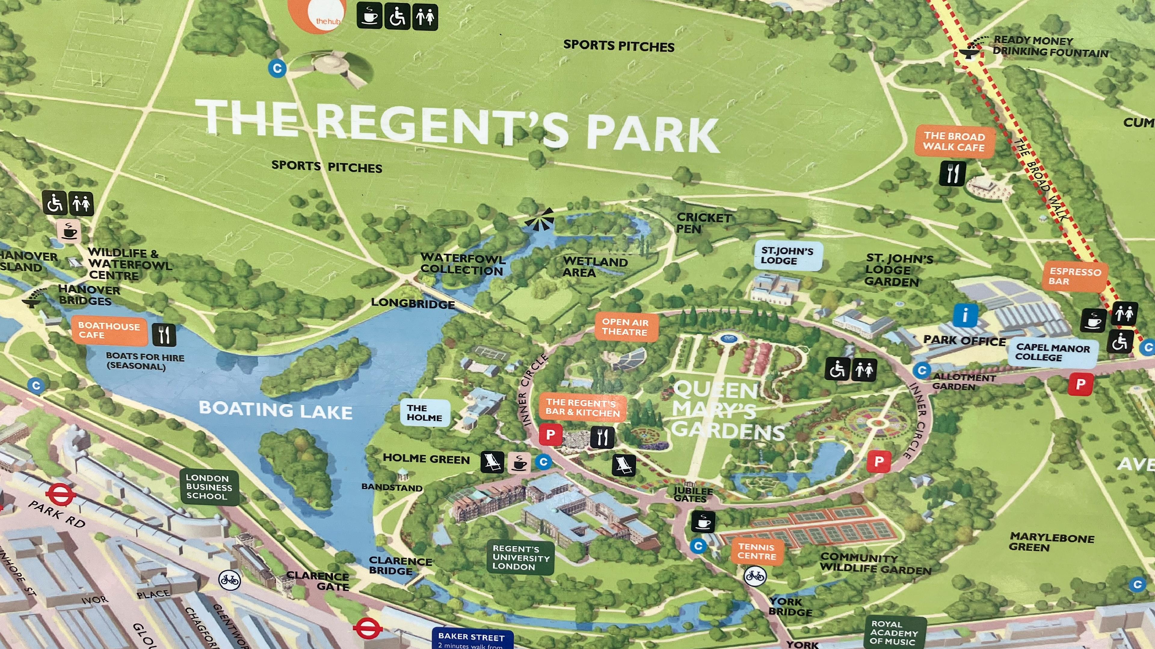 Londons Regents Park map