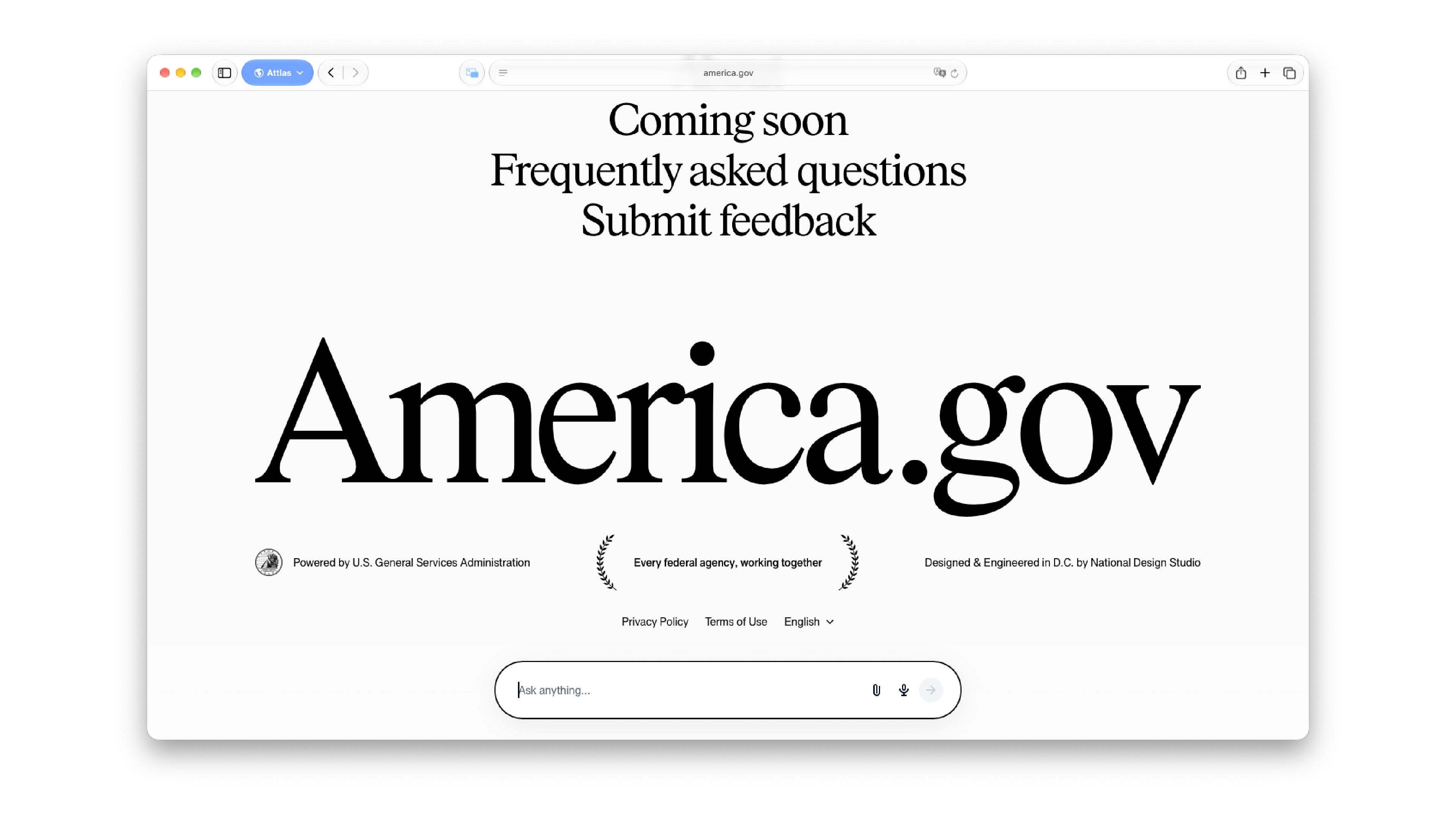 america.gov new website snapshot