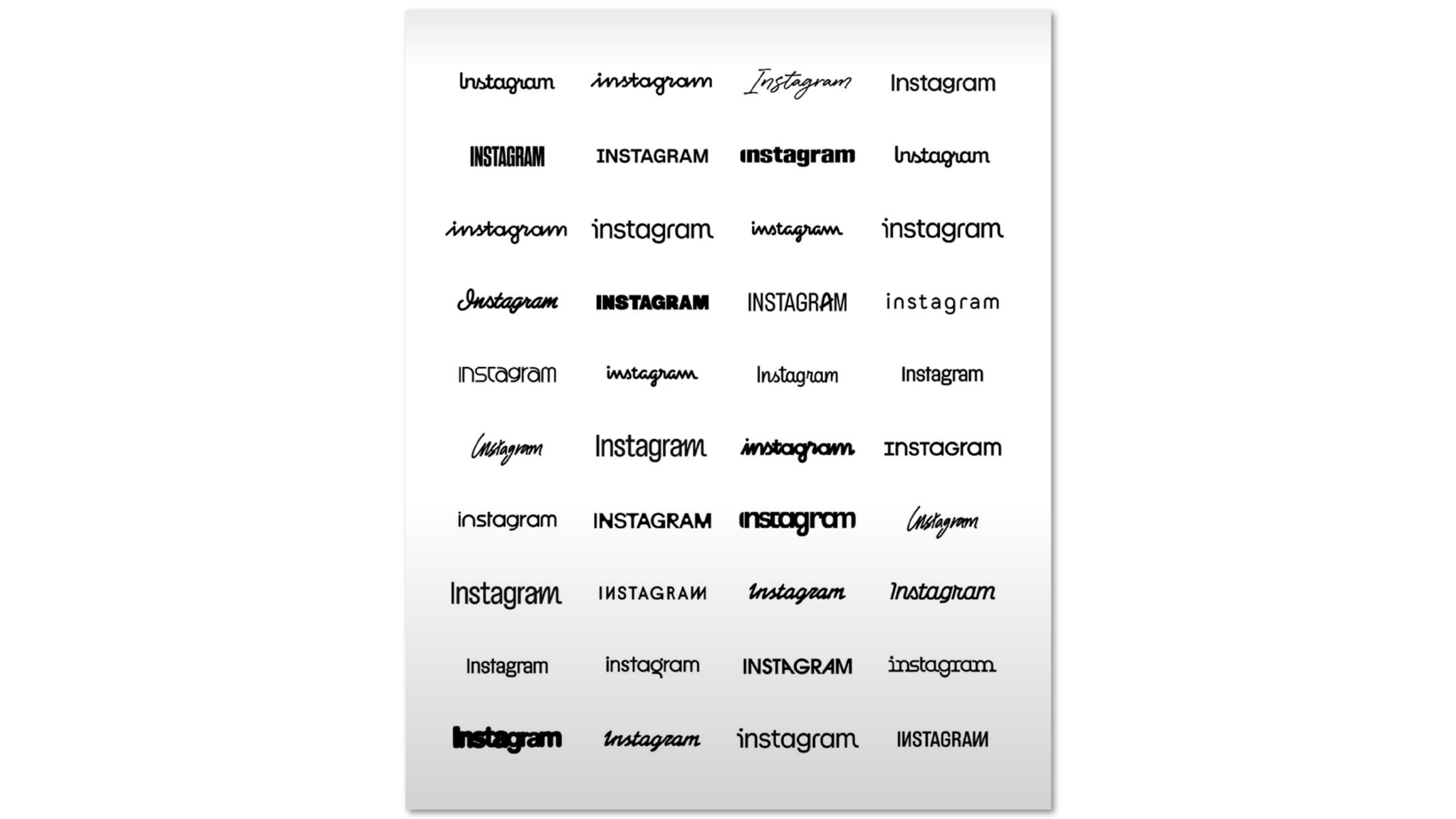 instagram wordmark explorations