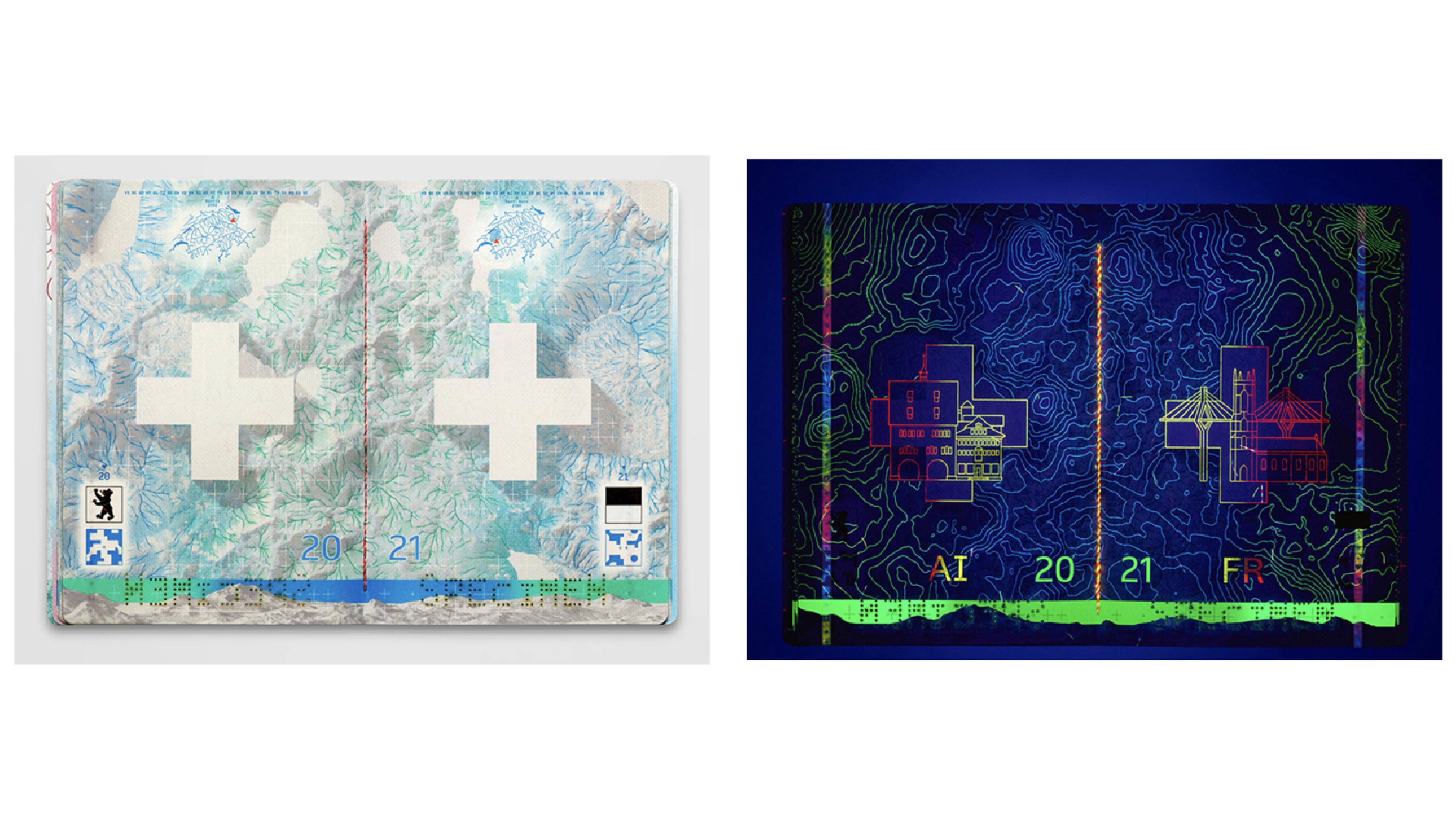 Swiss passport pages