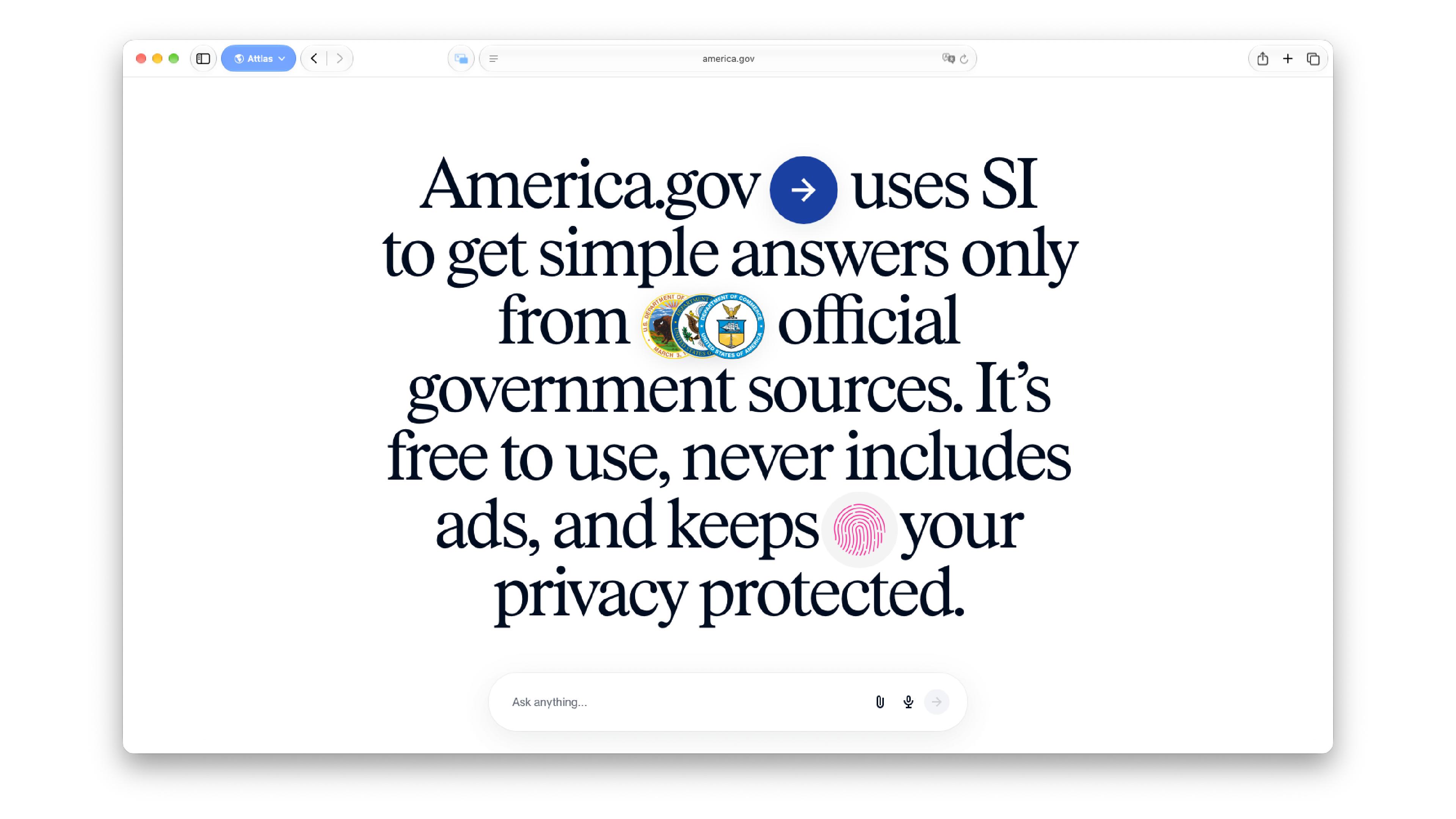 america.gov website snapshot