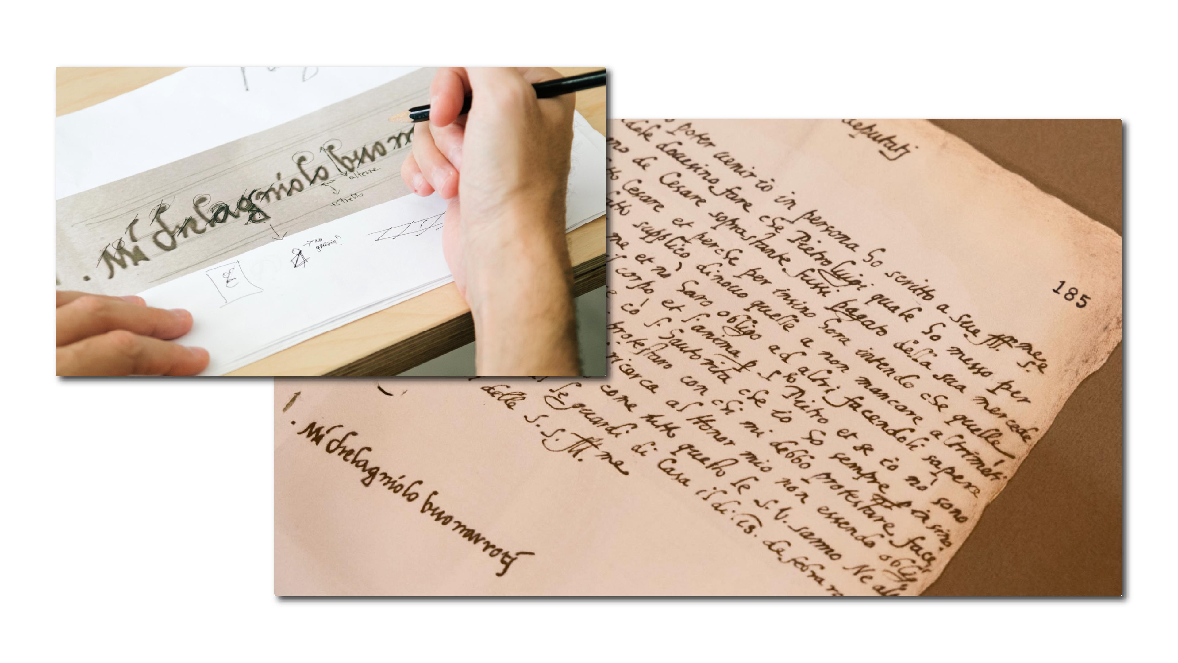 Michelangelo handwriting turned into a font
